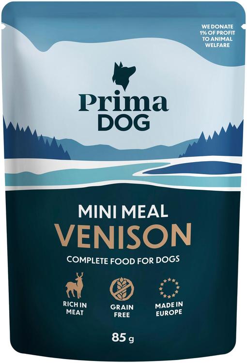 PrimaDog Mini Meal Peuraa kastikkeessa 85 g