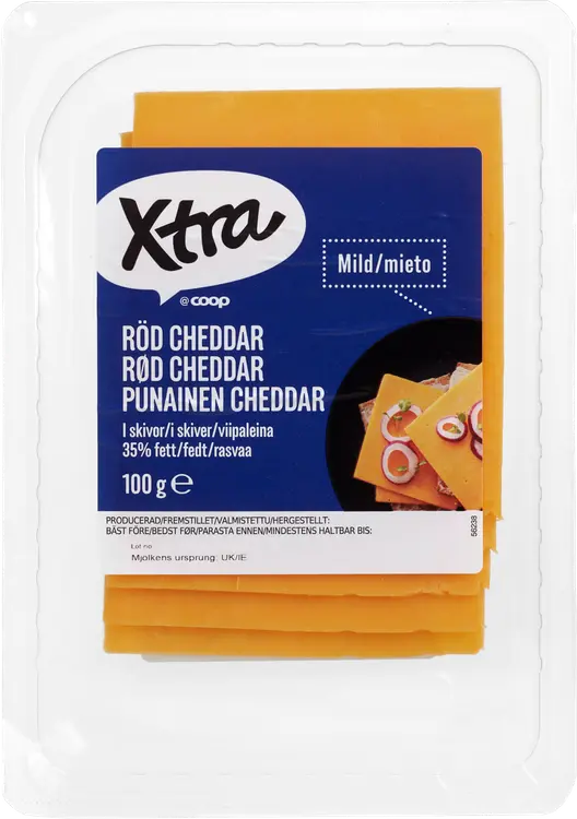 Xtra punainen cheddar viipale 35 % rasvaa 100 g