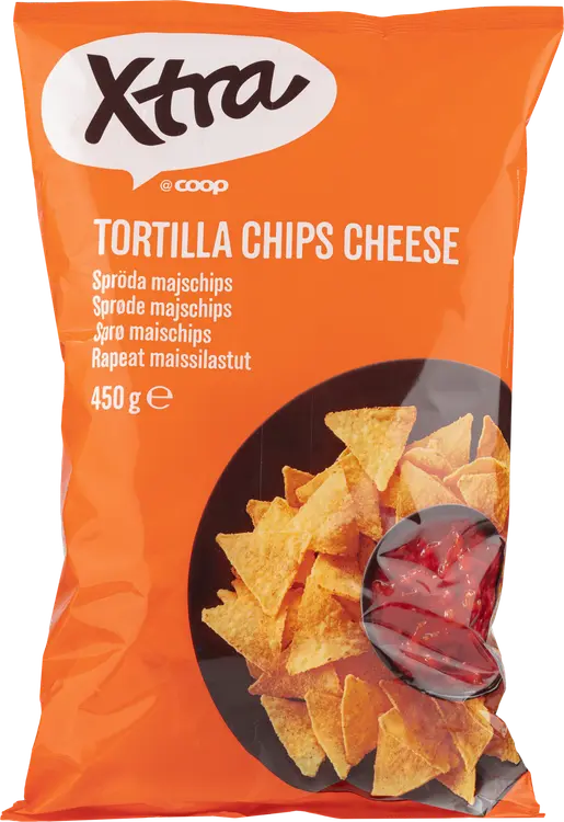 Xtra tortilla chips maissilastut juusto 450 g