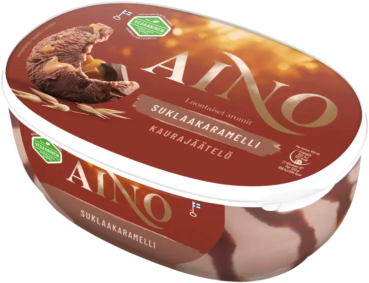 Aino Suklaakaramelli vegaaninen kaurajäätelö 508g/850ml