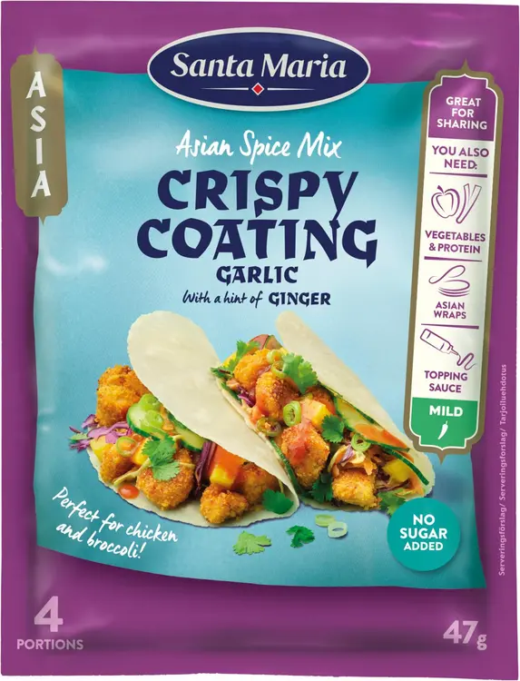 Santa Maria 47g Crispy Coating Garlic Ginger, mausteseos valkosipulilla ja inkiväärillä