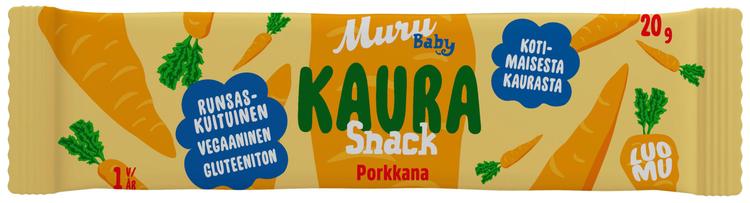 Muru Baby Kaura Snack porkkana 1 v 20 g luomukaurapatukka