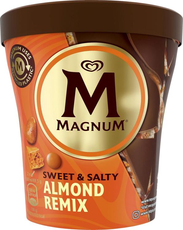 Magnum Magnum Sweet & Salty Almond Remix pint-jäätelö 440ml/313g