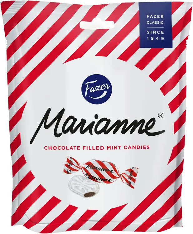 Fazer Marianne piparminttusuklaa karkkipussi 220g