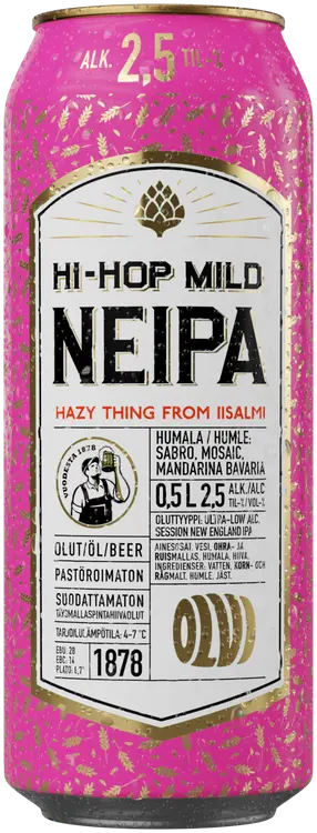 OLVI Hi-Hop Mild NEIPA 2,5 % olut 0,5 l tlk