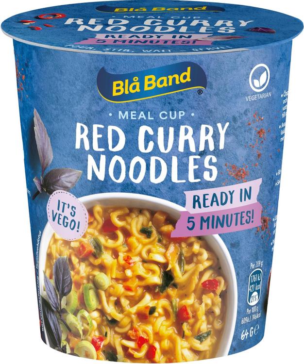 Blå Band Meal Cup Red Curry Noodles Curry-Chili-Nuudeliateria 64g