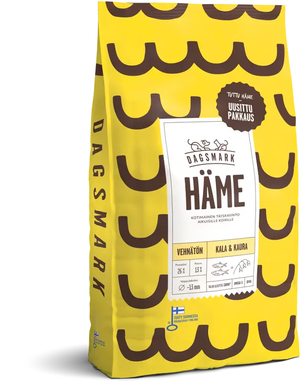 Dagsmark HÄME koiran kuivaruoka vehnätön kala-kaura 10 kg