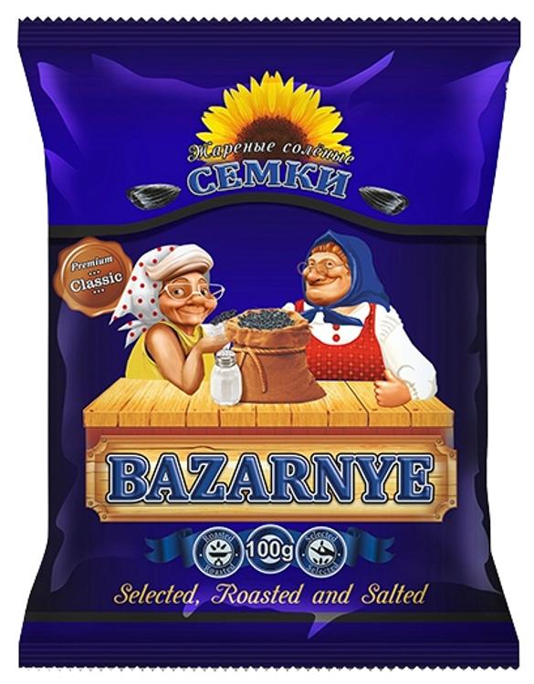 Bazaro mustad soolased päevalilleseemned 100g