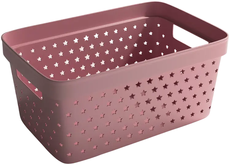 Nordiska Plast säilytyslaatikko Star 4,5 l dusty pink
