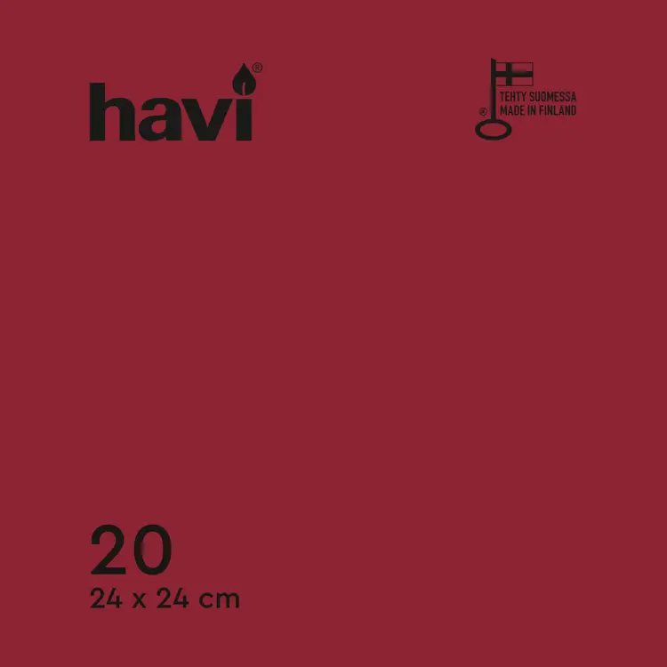 Havi tissue lautasliina Bordeaux 24cm 20kpl