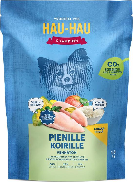 Hau-Hau Champion Kanaa ja riisiä täysravinto pienille koirille 1,5 kg