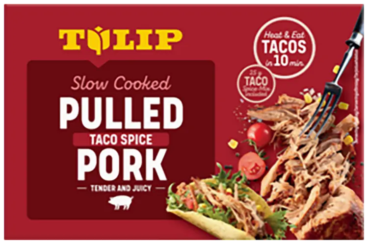 Tulip Pulled Pork Taco 500g, nyhtöpossu