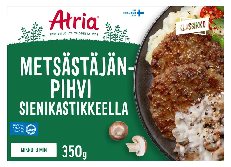 Atria Metsästäjänpihvi Sienikastikkeella 350g