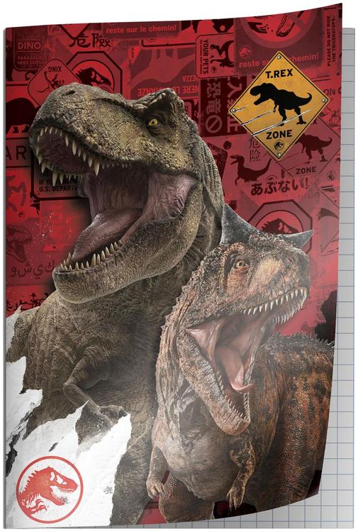 Jurassic World A5 nidottu vihko, 60 sivua 7 x 7 mm ruuduilla