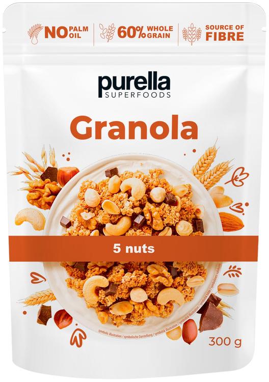 Purella Granola 5 pähkli segu 300g