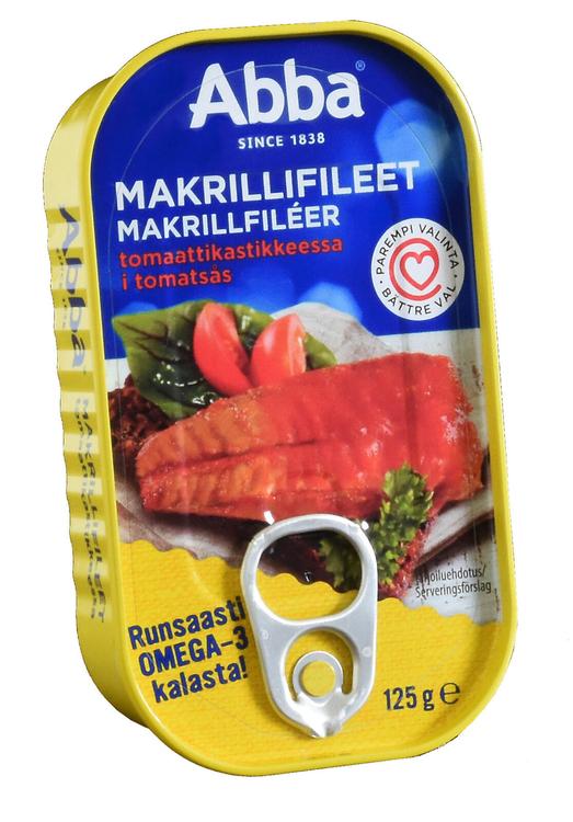 Abba makrillifileet tomaattikastikkeessa 125g