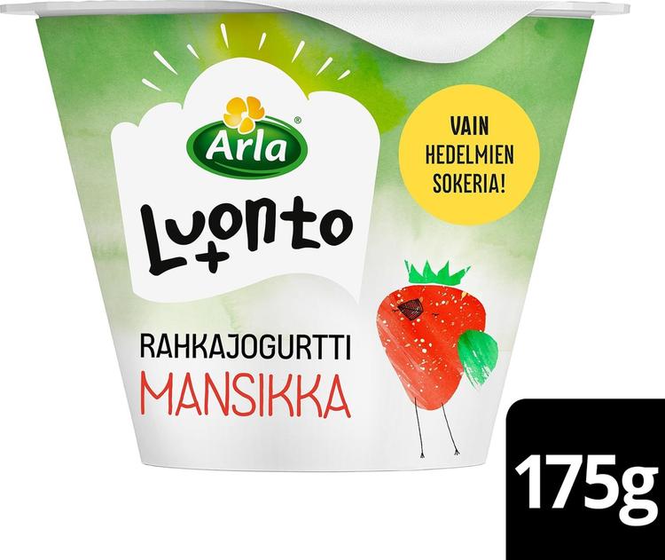 Arla Luonto+ mansikkarahkajogurtti 175 g laktoositon