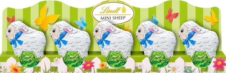 Lindt Mini Lampaat maitosuklaakuvio 5x10g
