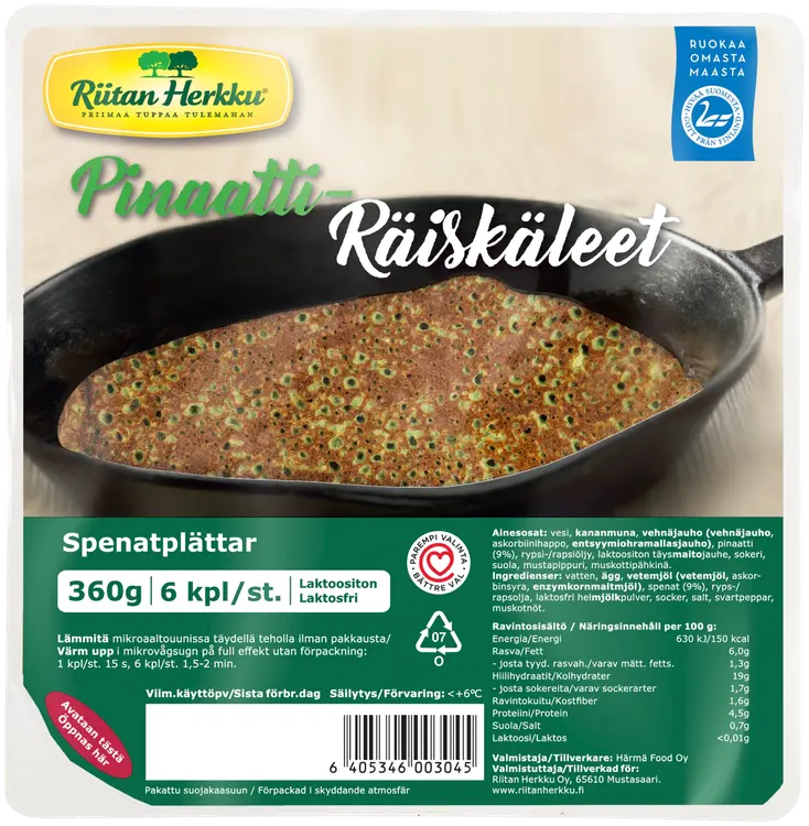 Riitan Herkku Pinaattiräiskäleet 360g