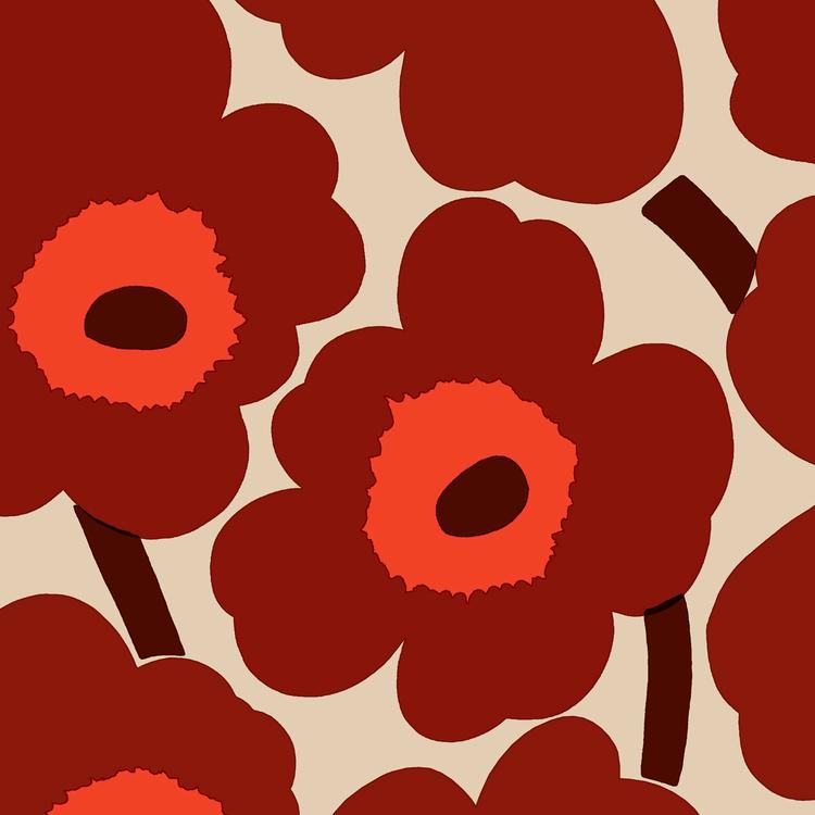 Marimekko Unikko punakerma lautasliina 20kpl/33cm