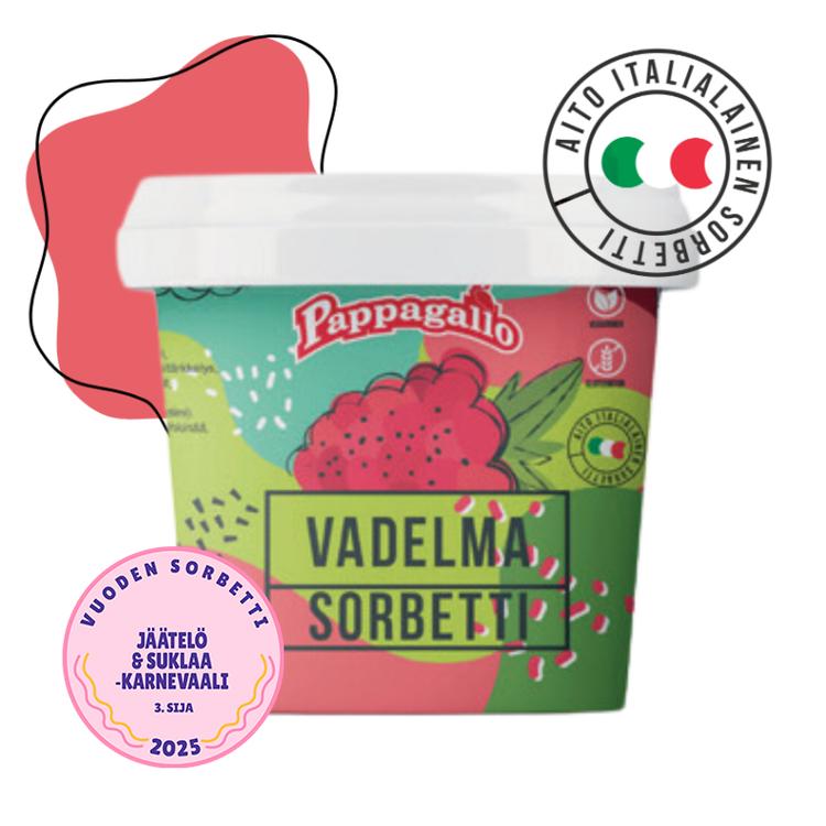 Pappagallo Vadelmasorbetti 0,5 l