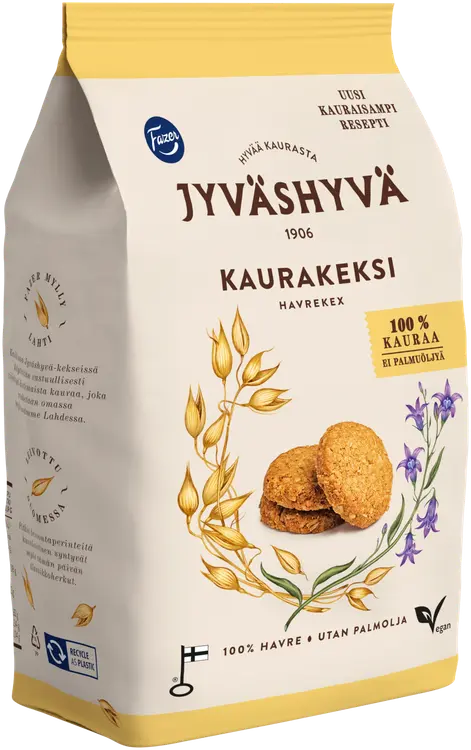 Fazer Jyväshyvä Kaurakeksi 100% kauraa 350g