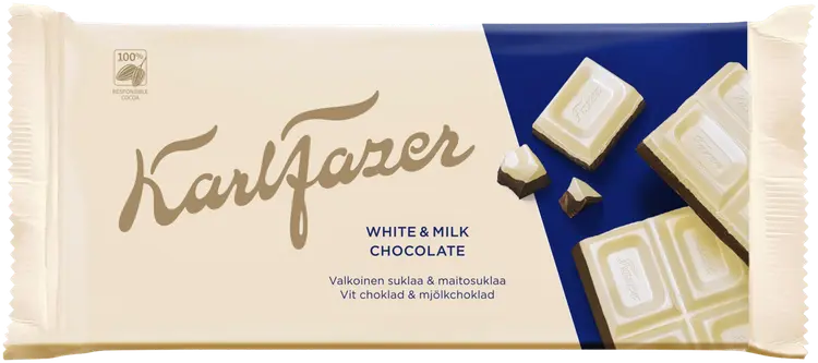 Karl Fazer Valkoinen & Maitosuklaalevy 131 g
