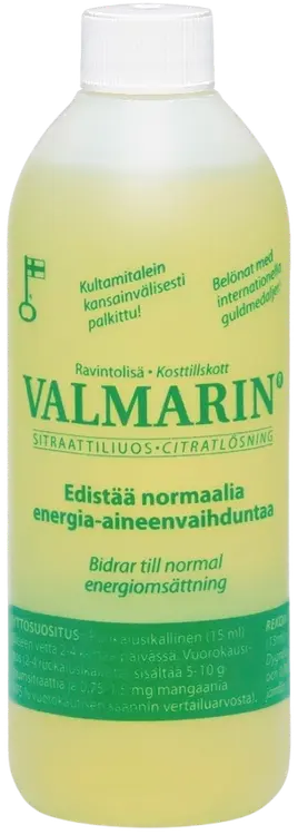 Valmarin sitraattiliuos 250ml
