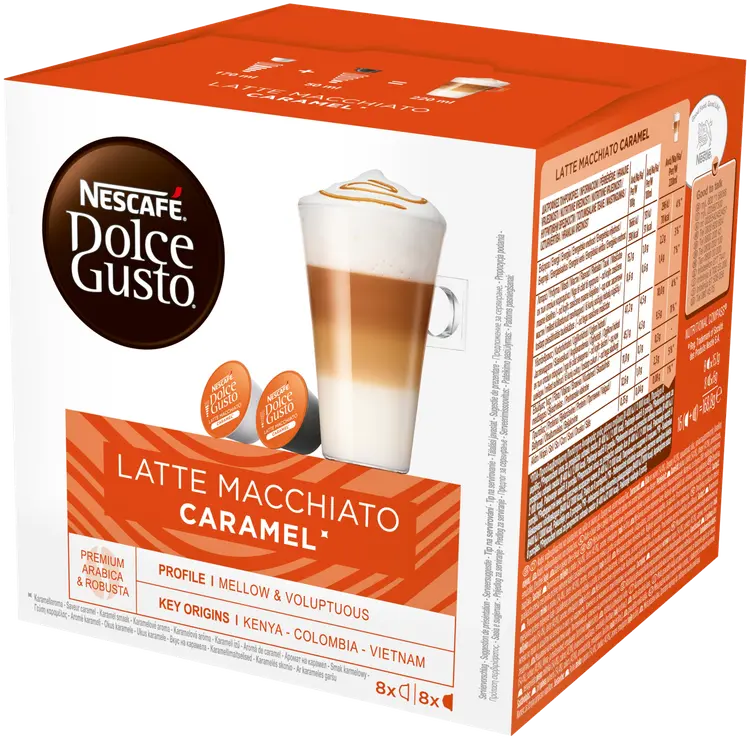 Nescafé Dolce Gusto 16kaps/145.6g Latte Macchiato Caramel maitokahvikapseli