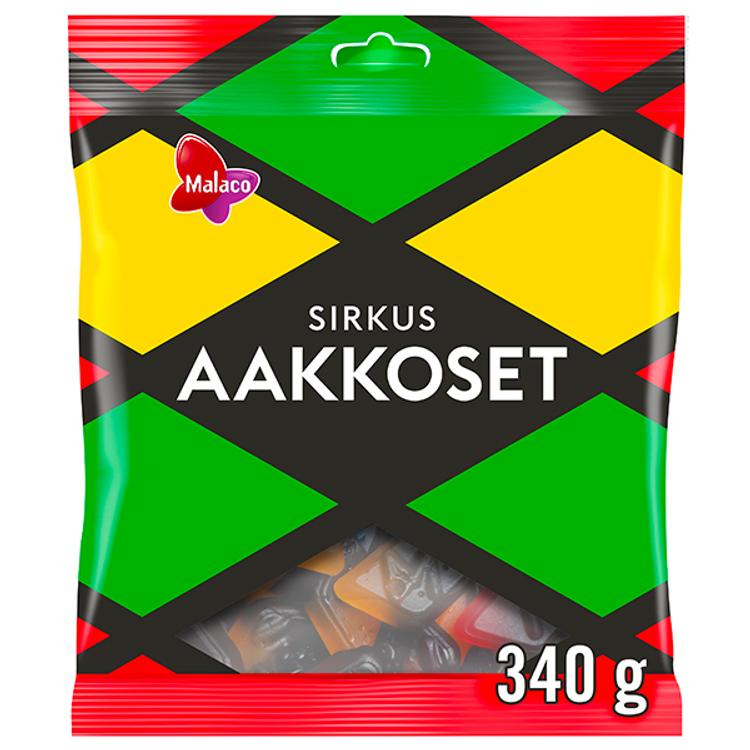 Malaco Aakkoset Sirkus makeissekoitus 340g