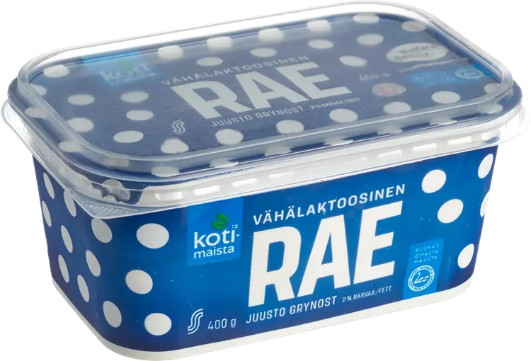 Kotimaista vähälaktoosinen raejuusto 2%  400g