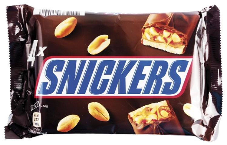 Snickers šokolaadibatoon 4-pakk 200 g