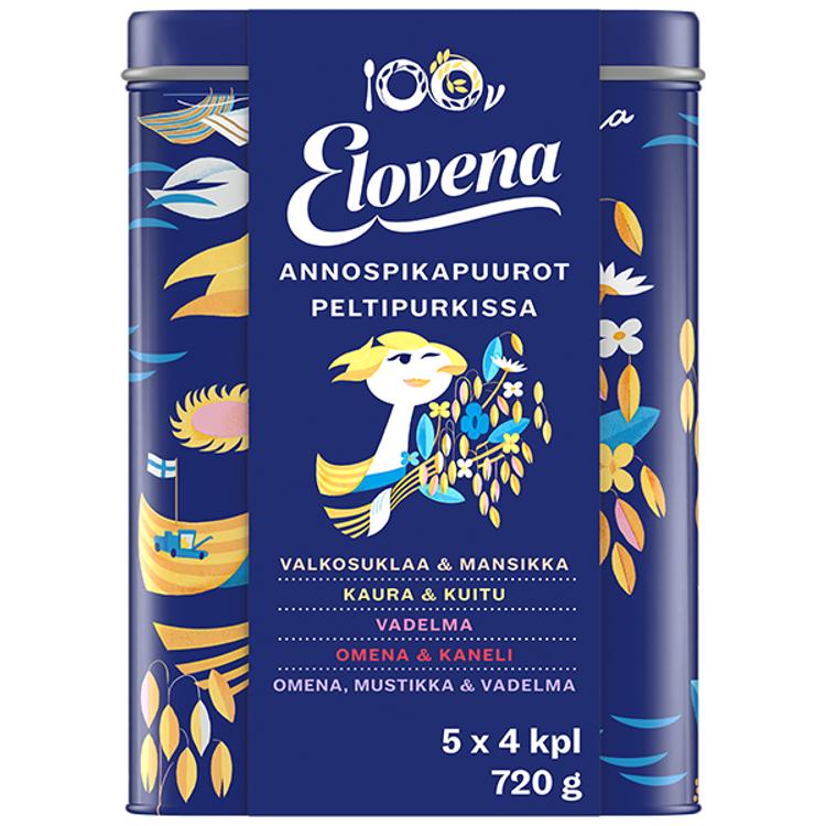 Elovena 720g annospakatut puurot peltipurkissa