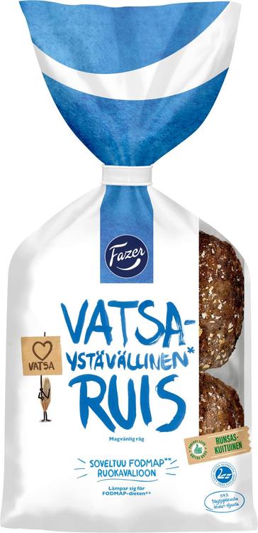 Fazer Vatsaystävällinen Ruis 260g 4 kpl ruisleipä