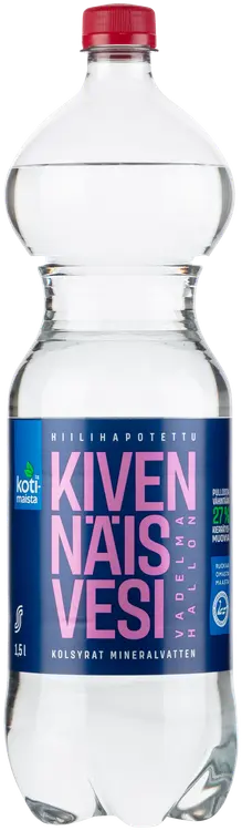 Kotimaista Kivennäisvesi vadelma kevyesti hiilihapotettu 1,5l