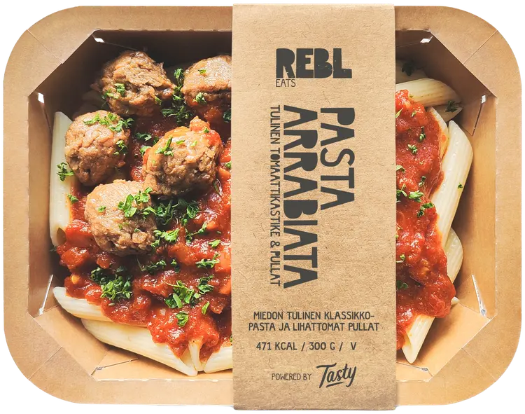 Rebl Eats Pasta Arrabiata Tomaattikastike & Pullat 300g