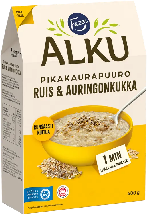 Fazer Alku Ruis & auringonkukka pikakaurapuuro 400 g