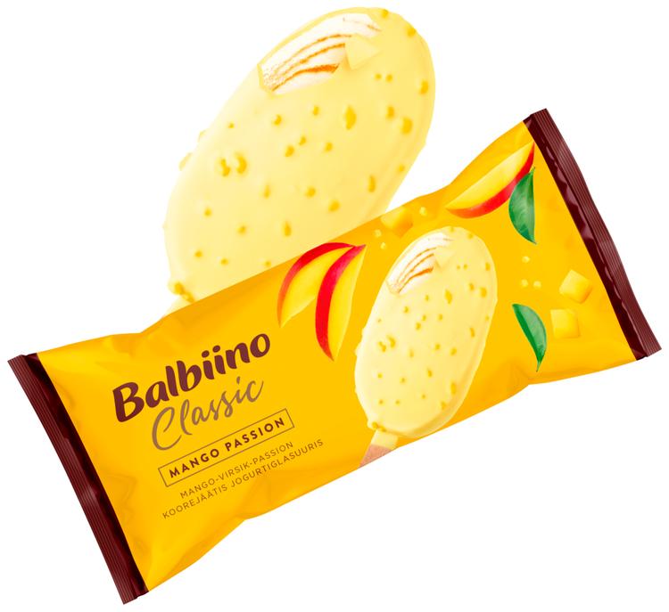 CLASSIC Mango-virsik-passion koorejäätis jogurtiglasuuris 100ml/64g