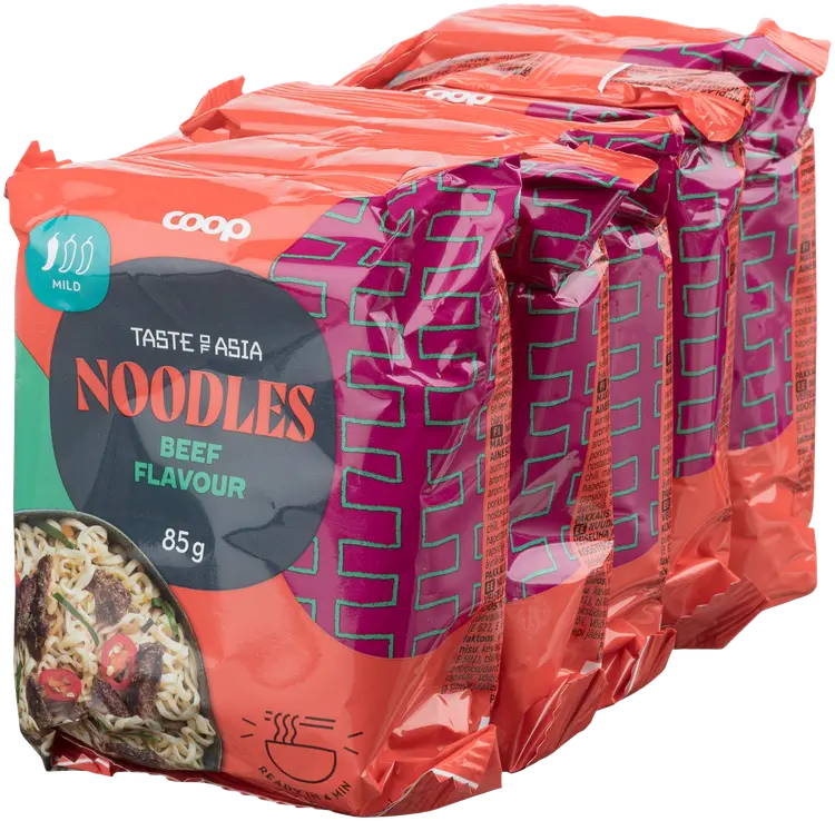 Coop Asia naudanlihanmakuinen nuudeli 5 x 85g