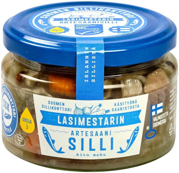 Sillikonttori Lasimestarin artesaani-silli 280g /165g MSC