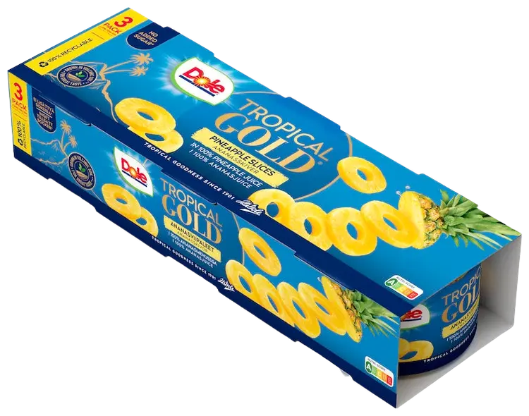 3x227/139g Dole Tropical Gold Ananasviipaleita mehussa 3-pack