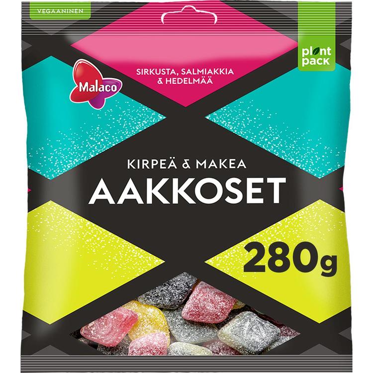 Malaco Aakkoset Kirpeä & Makea makeissekoitus 280g