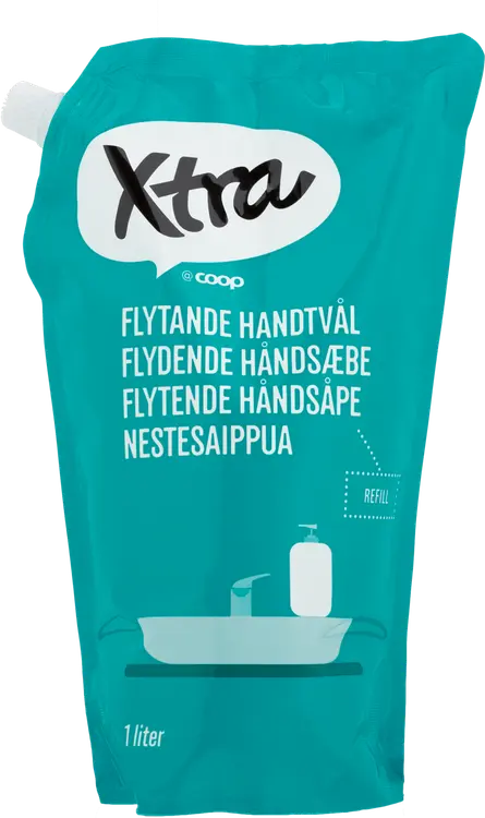 Xtra nestesaippua 1L täyttöpussi