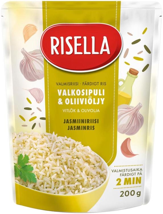 Risella Valkosipuli&Oliiviöljy 200g valmisriisi