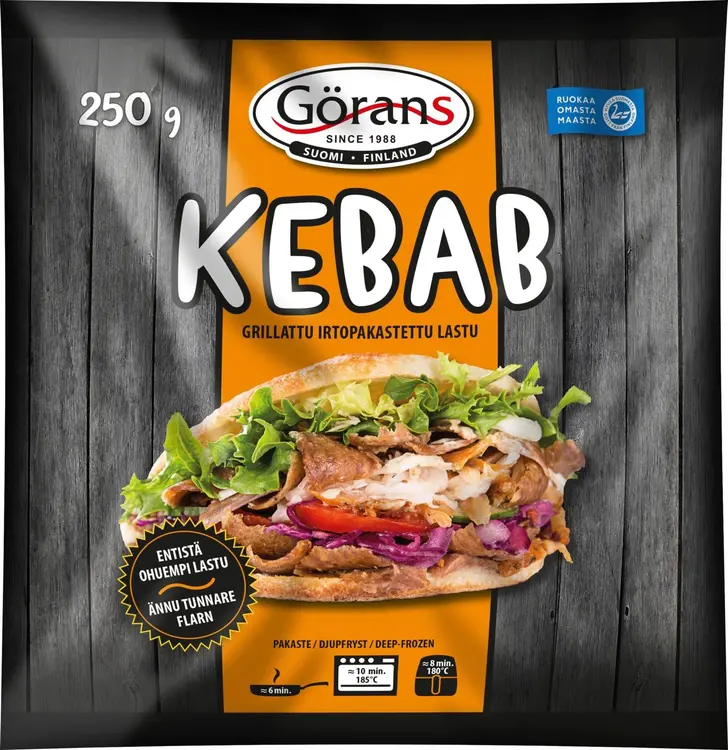 Görans Kebablastu 250g grillattu ja irtopakastettu