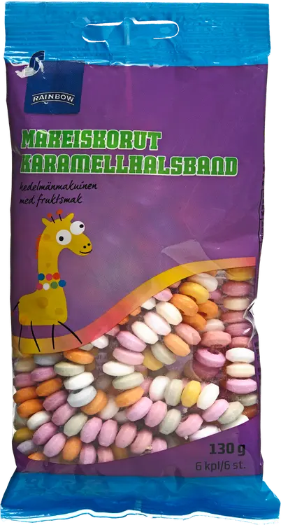 Rainbow 130g makeiskorut 6kpl hedelmänmakuinen