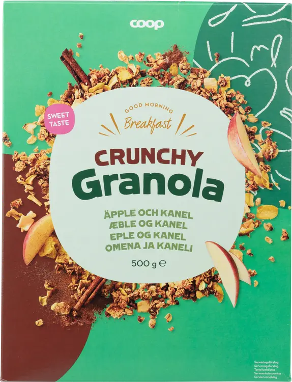 Coop crunchy granola omena ja kaneli 500 g