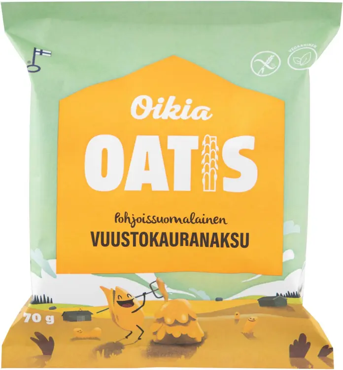 Oikia Oatis Vuustokauranaksu 70g