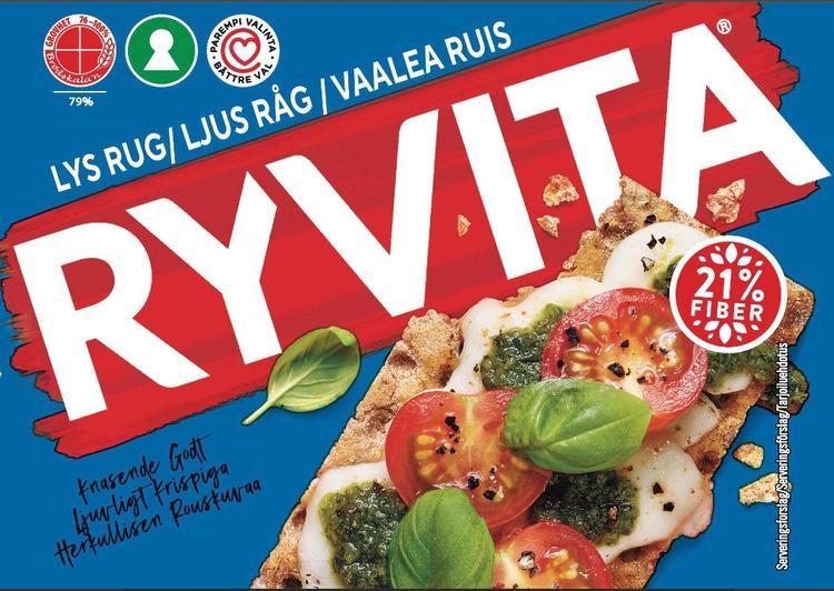 Ryvita vaalea täysjyväruisnäkkileipä 200g