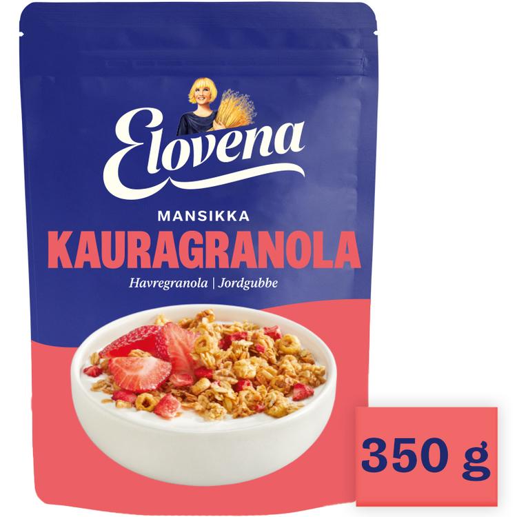 Elovena 350g mansikka kauragranola